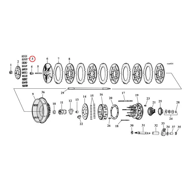 Barnett Heavy Duty Clutch Spring Kit for Harley-Davidson