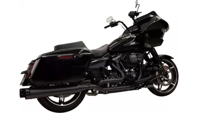 BASSANI XHAUST 4-1/2" Straight Can Slip-On Mufflers, Black with Black End Cap - Fits 1995-2016Harley Twin Cam Touring and M8 - 1F744B