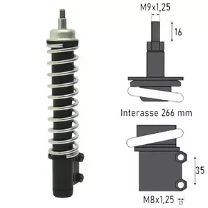 BCRFront motorcycle spring shock absorber Piaggio Vespa Lx 50/125/150cc