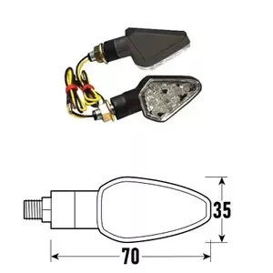 BCRMotorcycle LED Turn Signal Dart-2 (x2)