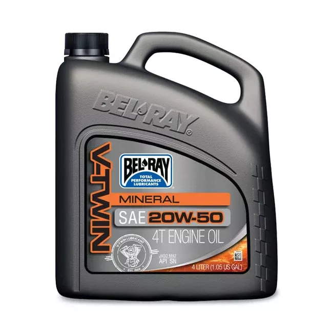 Bel-Ray Mineral Oil for V-Twin Engines 20W50. 4 L for Harley Davidson