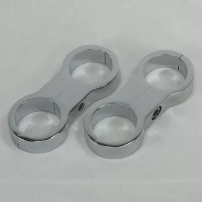 Billet V-Cooler Mounting Clamps for the Billet V-Cooler Oil Coolers, Chrome -1-1/8" x 1-3/8"