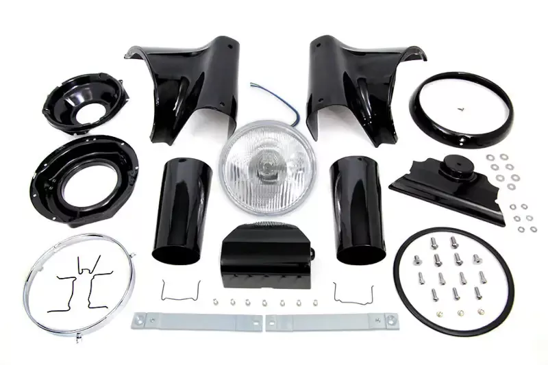 Black 7 Headlamp Cowl Kit