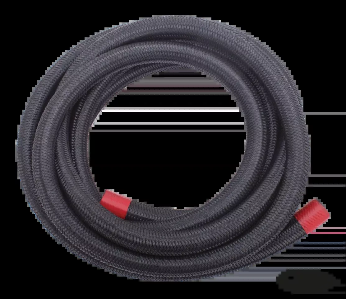 Black nylon braided hose 3/8"x305cm For Harley-Davidson