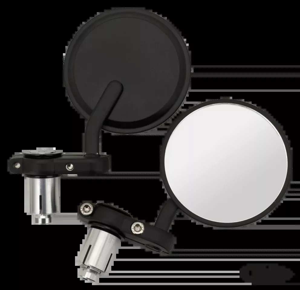 Black Rearview Mirrors for 1" Handlebars for Harley-Davidson