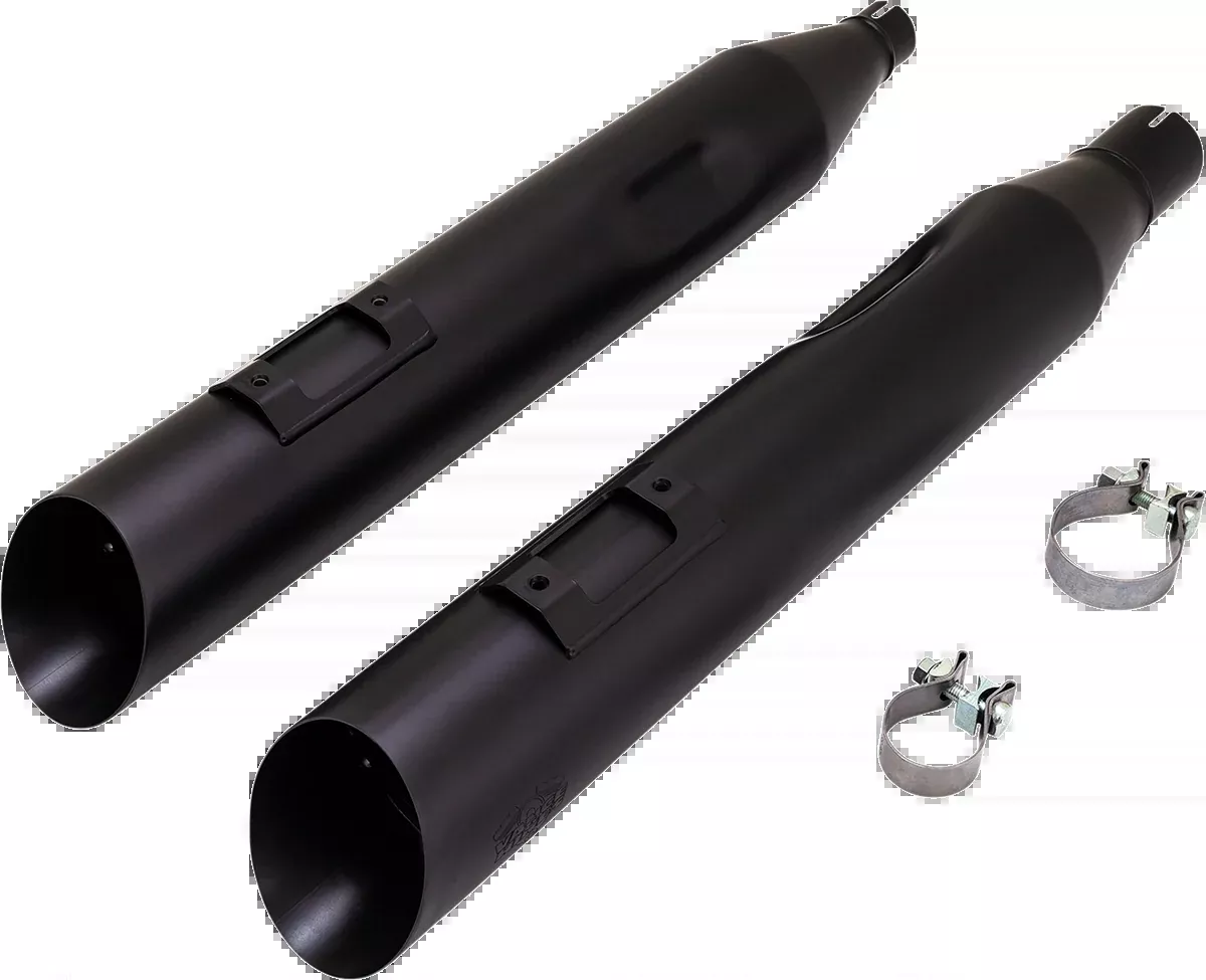 Blackslash 450 Slip-On Mufflers Black For Harley Davidson