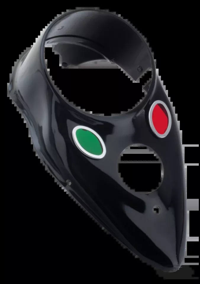 BLK replica Cateye dash 39-e42 raised V For Harley-Davidson