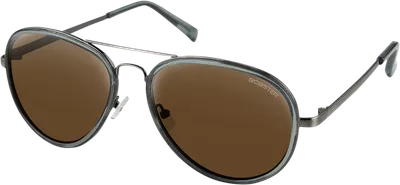 BOBSTER Goose Sunglasses - Gloss Clear Slate Gunmetal - Brown HD Silver Mirror BGSE101HD