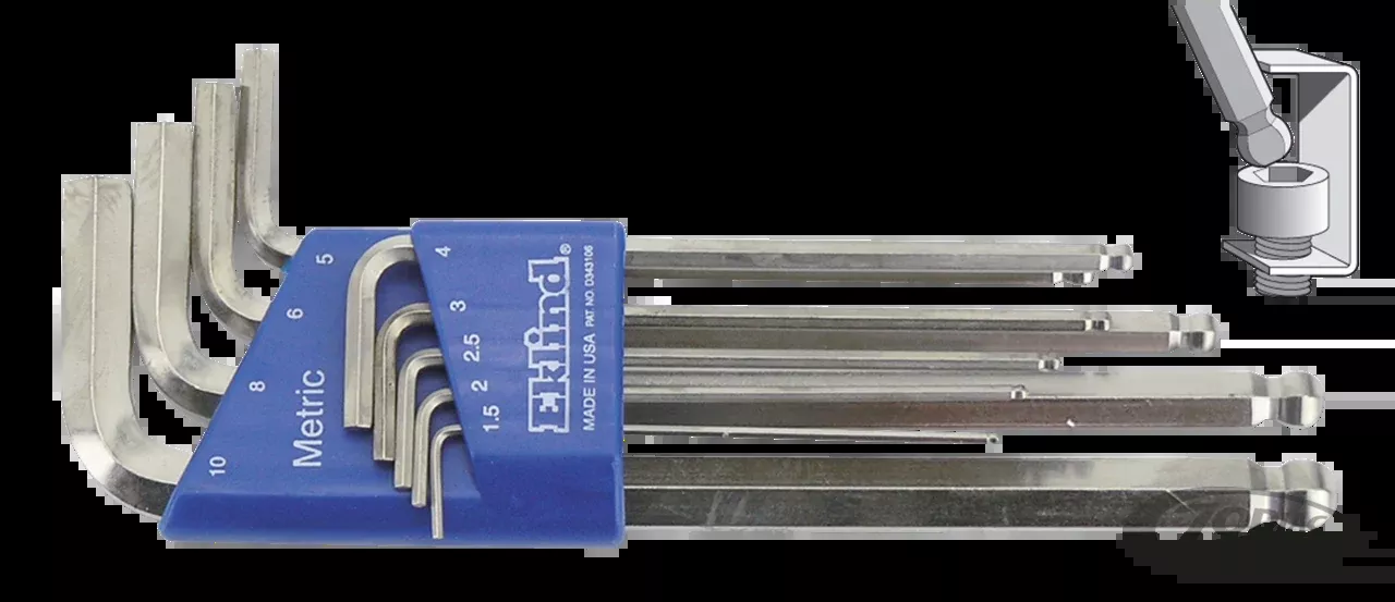 Bright Ball Allen wrenches Metric 9Piece For Harley-Davidson