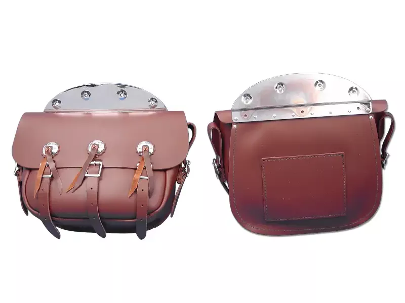 Brown Leather Replica Saddlebag Set