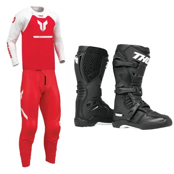BTO Sports - Ridemode Red (Jersey, Pant, Boot Combo)