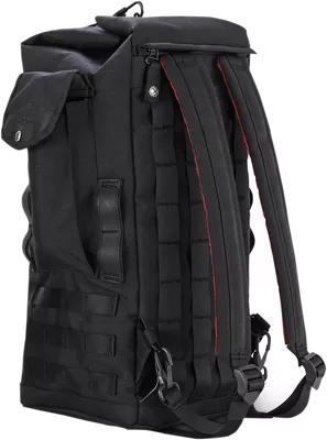 BURLY BRAND Voyager Motorcycle Sissy Bar Backpack - Black - B15-1013B