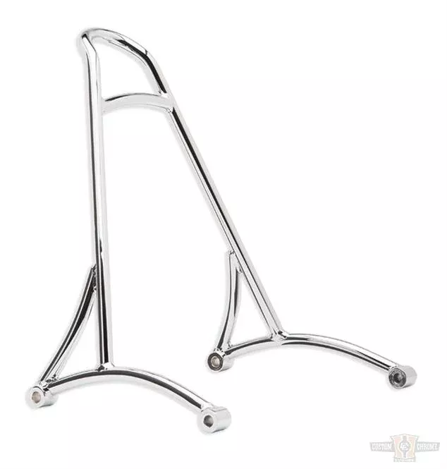 Burly, Sissy Bar, One-Piece, Short, 8.25"x12.5"x17.75", Chrome For Harley-Davidson