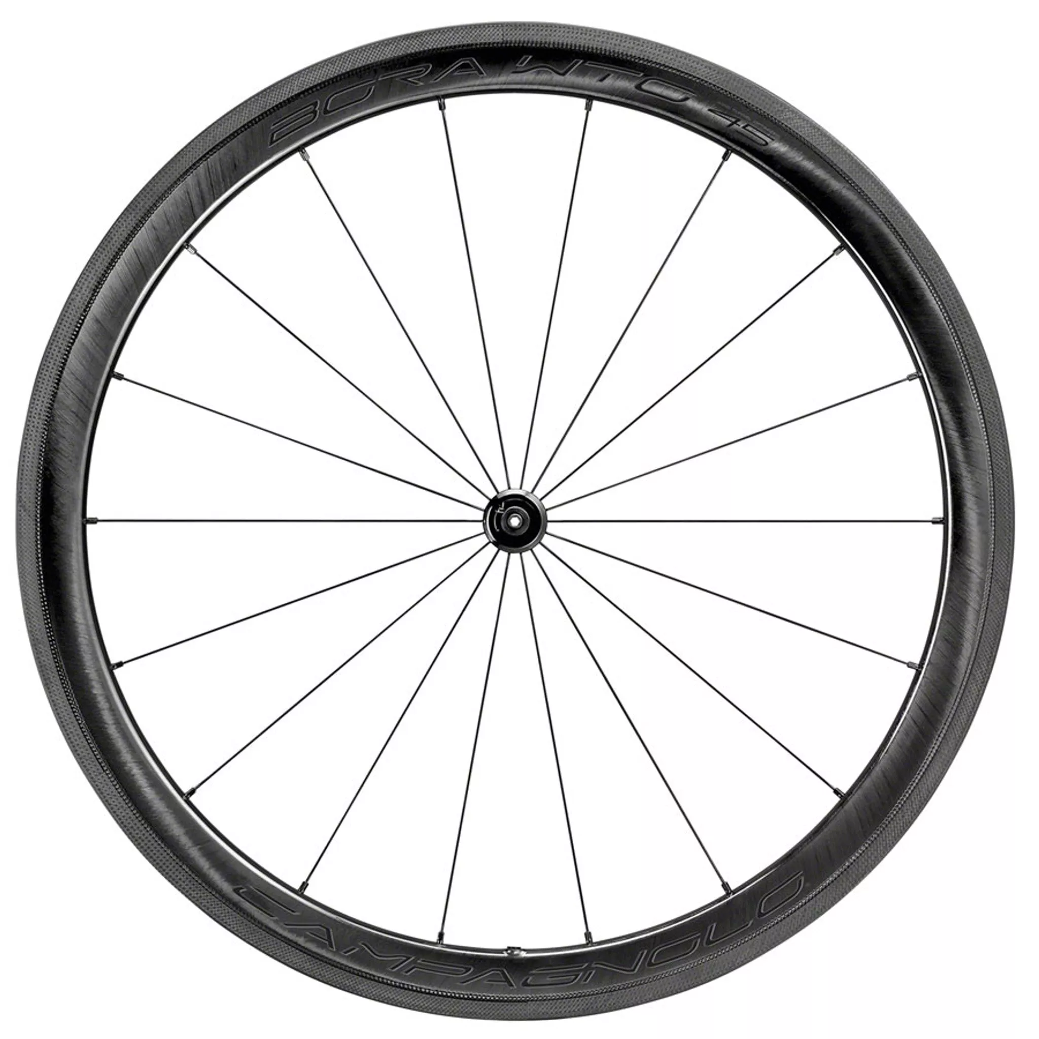 Campagnolo Bora WTO 45 Front Wheel - 700c, QR x 100mm, Rim Brake, 2-Way Fit, Dark Label