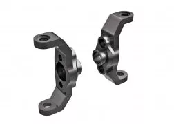 Caster blocks, 6061-T6 aluminum (dark titanium-anodized) (left & right) - 9733-GRA