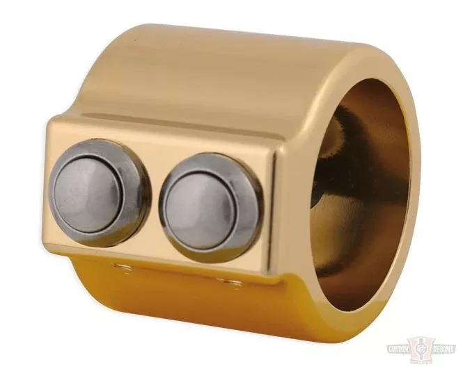 CCE, Switch Housing Kit, 1" Diameter Handlebar, Dual Button, Billet Aluminum, Bronze For Harley-Davidson