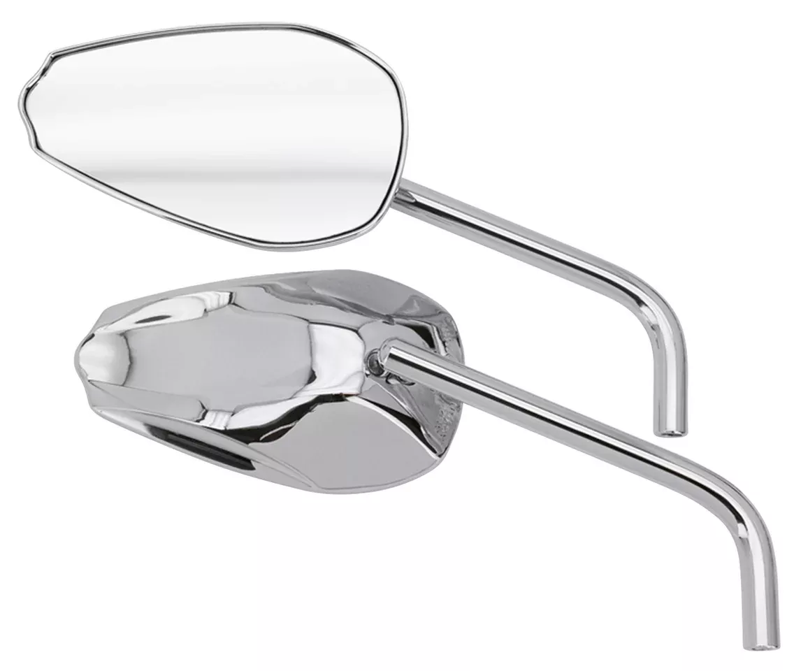 Chrome Cobra Mirrors for Harley Davidson
