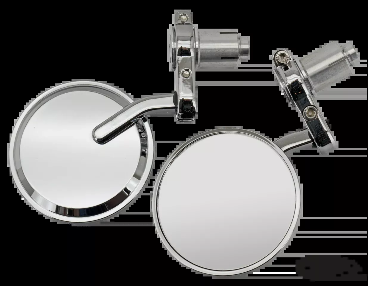 Chrome Mirrors for 1" Handlebars for Harley-Davidson