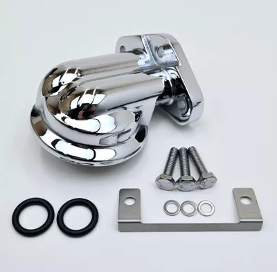 Chrome Oil Filter Mounting Kit for 1999-2006 Harley Twin Cam Electra Glide FLHT, Road Glide FLTR, Street Glide FLHX, Road King FLHR, Softail FXST/FLST & 1999-2005 Dyna FXD - Replaces HD# 26321-99A