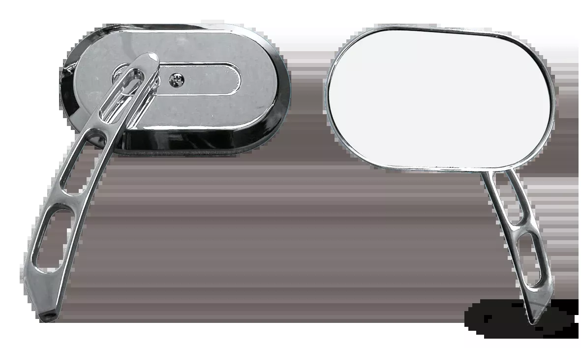 Chrome Oval Mirrors for Harley Davidson