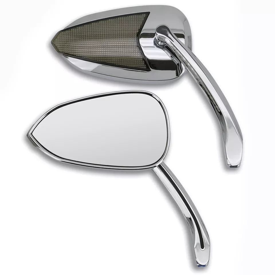 Chrome-Plated LED Mirrors for Harley-Davidson