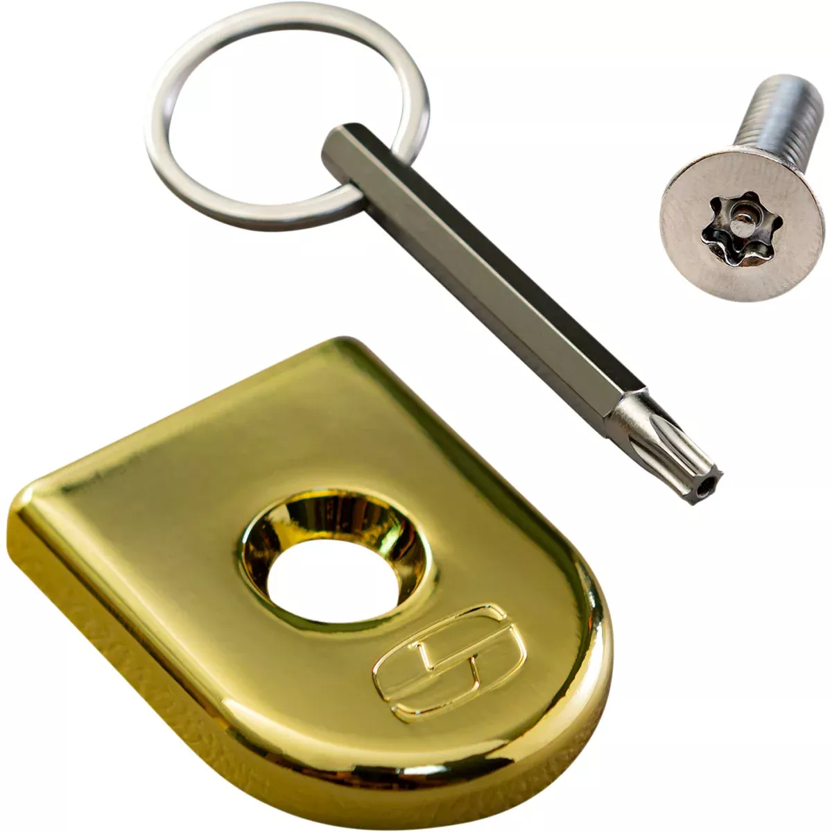 Chrome Security Seat Screw for Harley-Davidson Gold