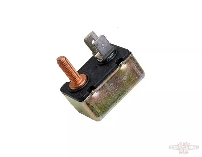 Circuit Breaker With 10-32 Stud And 2 1/4" Blade Terminals Spades, 40 AMP For Harley-Davidson