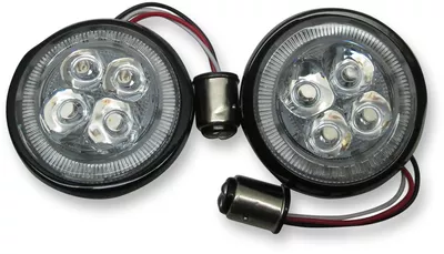 CIRO Rear Signal Light Inserts - Black - Red Lens 45421