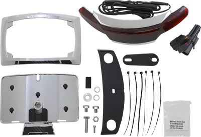 CIRO Taillight/License Plate Frame - Chrome - Red Lens 40253