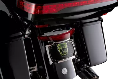 CIRO Taillight/License Plate Mount - Red Lens - Chrome 40473