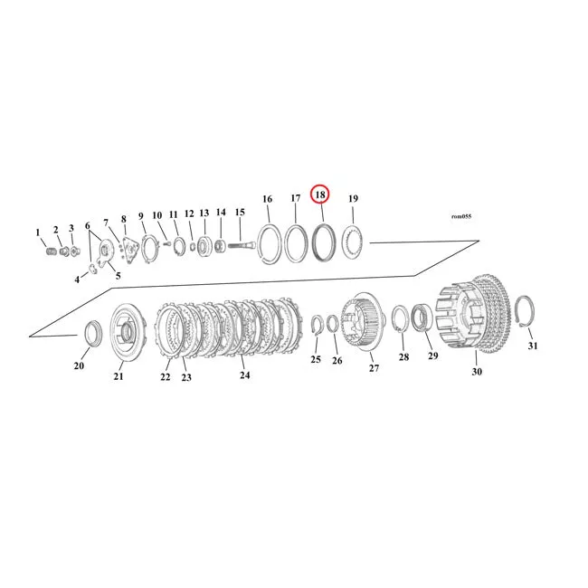 Clutch Spring Seat, Center For Harley-Davidson