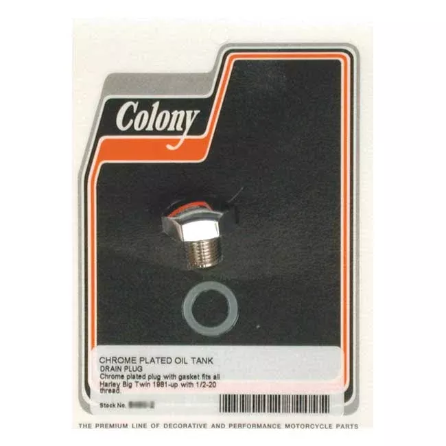 Colony Domed Hex Drain Plug for Harley-Davidson