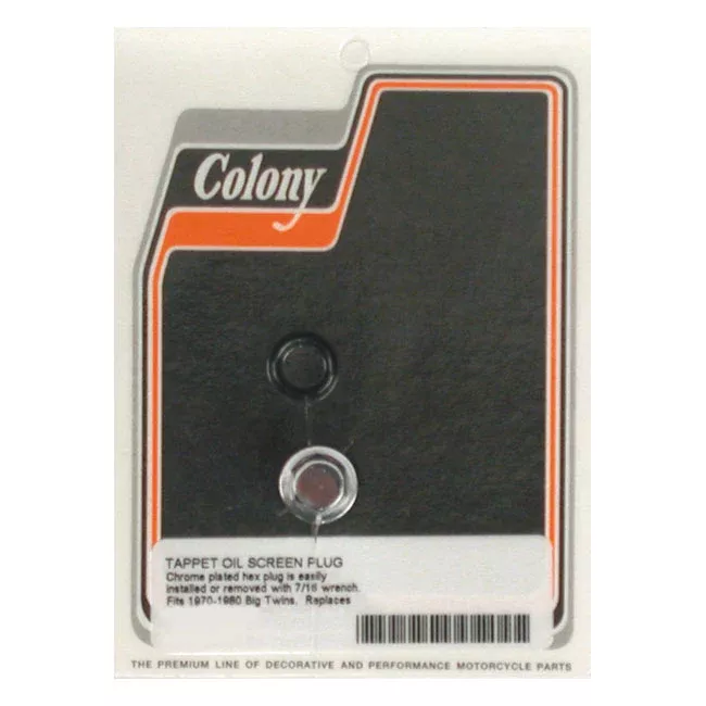 Colony, Hex Head Plug Oil Screen Crankcase For Harley Davidson