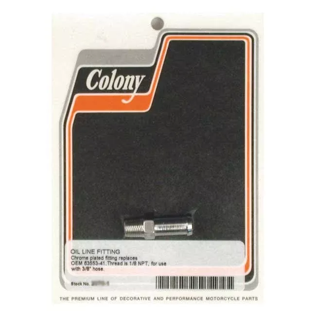 Colony Straight Oil Line Nozzle for Harley-Davidson