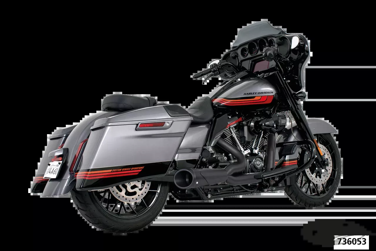 COMBAT 2-1 SHORTY PITCH BLK FLH/T17-UP For Harley-Davidson