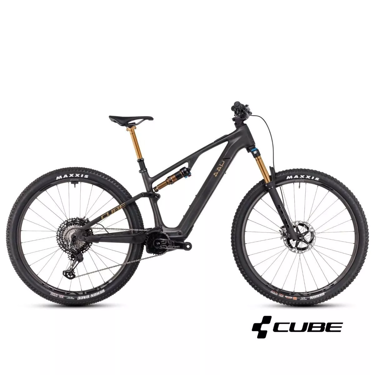 CUBE AMS HYBRID ONE44 C:68X SLT 400X 29 full suspension bike - carbonngolddust