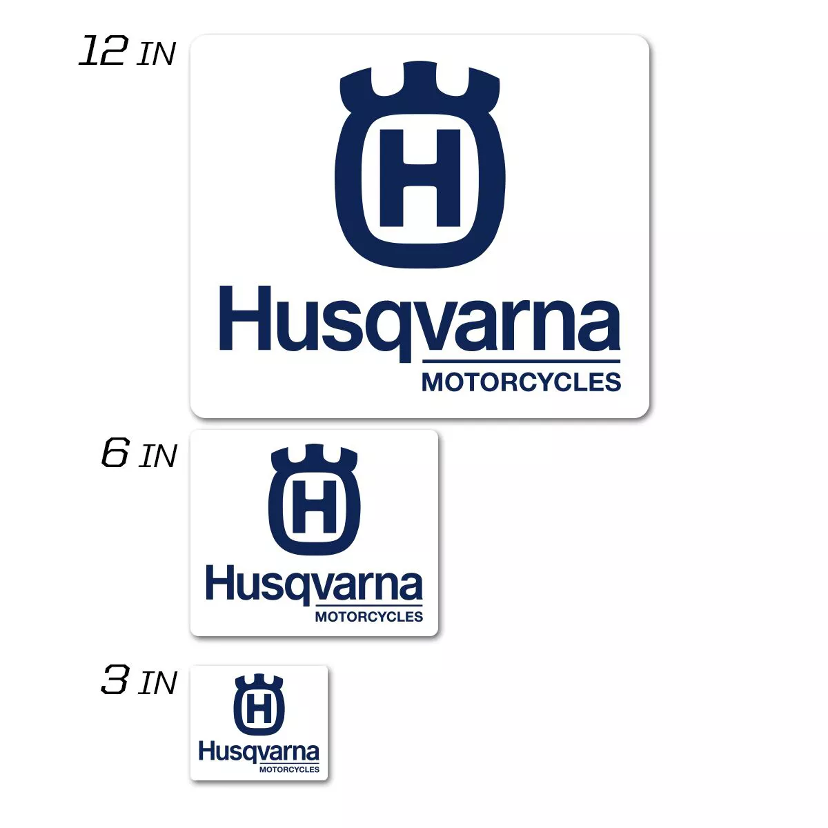 D-COR Husqvarna Icon Decal - 12-Inch Square, Part Number 40-70-110