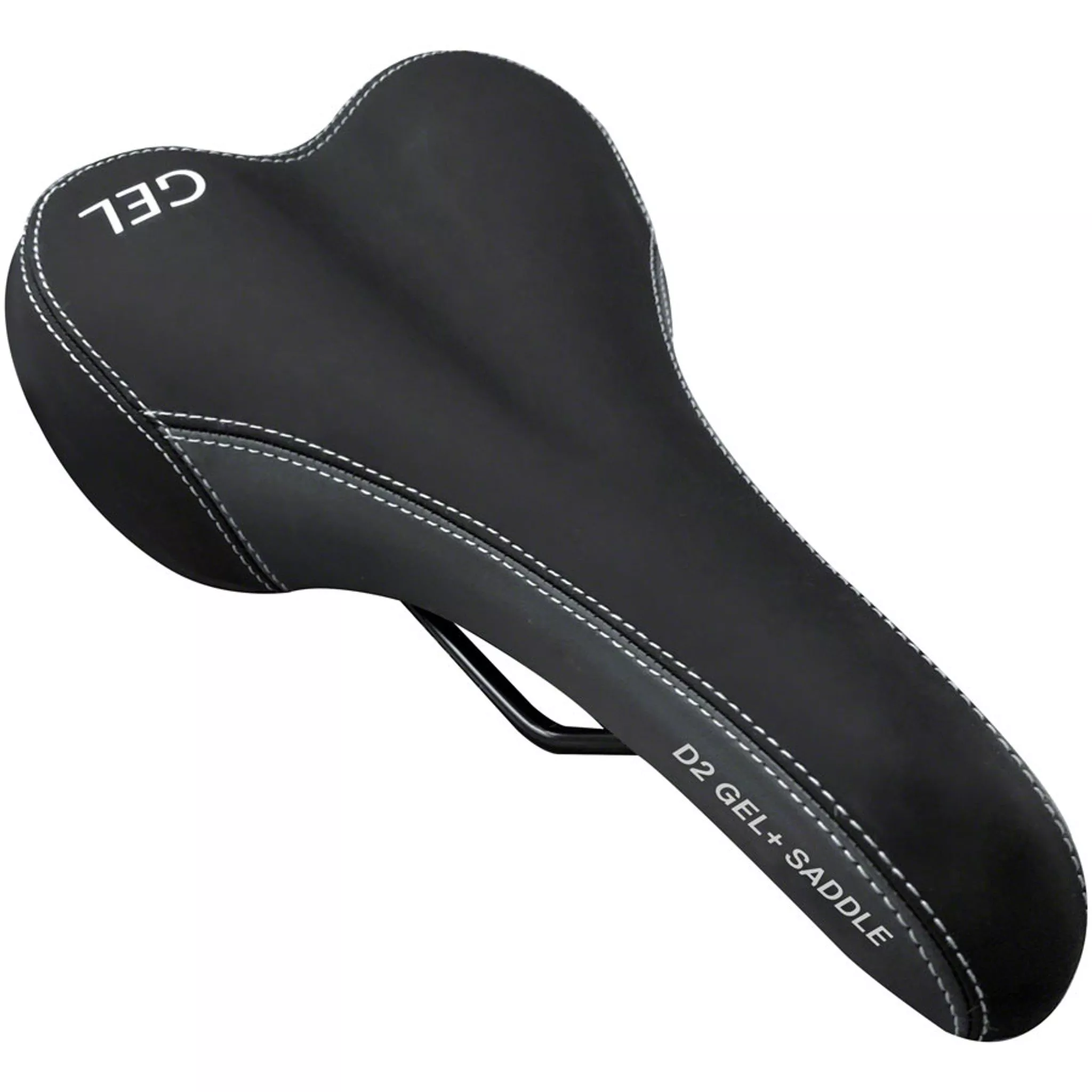 D2 Comfort Gel + Saddle - Steel, Black