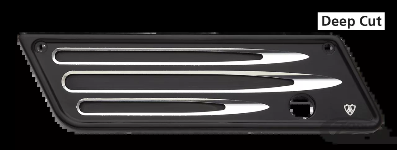 DC SDDLBG LATCH COVERS FLH/T14-UP BLACK For Harley-Davidson