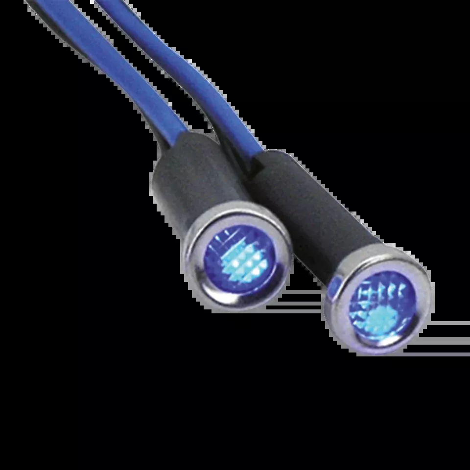 Diode Indicator Lights with Blue Lens for Harley Davidson