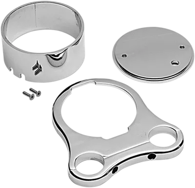 DRAG SPECIALTIES 1.25" T-Bar Single Gauge Mount - Chrome - For '00-'20 OEM Style Gauges 373864