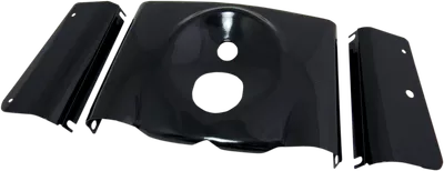 DRAG SPECIALTIES 3-Piece Fork Tins - Gloss Black - Smooth - '86-'17 FLST 76914B