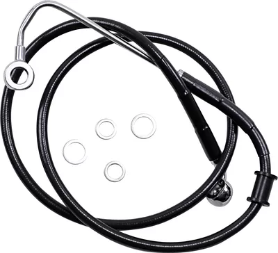 DRAG SPECIALTIES Brake Line - +10" - Black - '15-'17 Softail 618300-10BLK