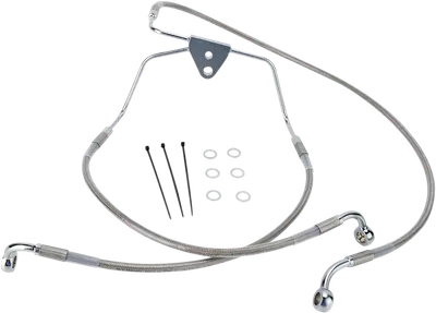 DRAG SPECIALTIES Brake Line - Front - +6" - Touring - Stainless Steel 660411-6