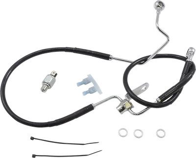 DRAG SPECIALTIES Brake Line - Rear - Black - +3" ABS 623225-3BLK