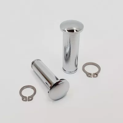 Drag Specialties Chrome Clutch Lever & Brake Lever Pivot Pin Set with Stainless Snap Rings for 2008-2025 Harley Davidson Touring Models Electra Glide FLHT, Road Glide FLTR, Road King FLHR and Street Glide FLHX