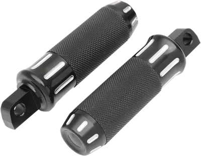 DRAG SPECIALTIES Custom Footpegs - Black Cut 354128
