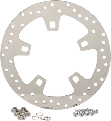 DRAG SPECIALTIES Drilled Brake Rotor - Front - 11.8" - Touring B06-0194ASP