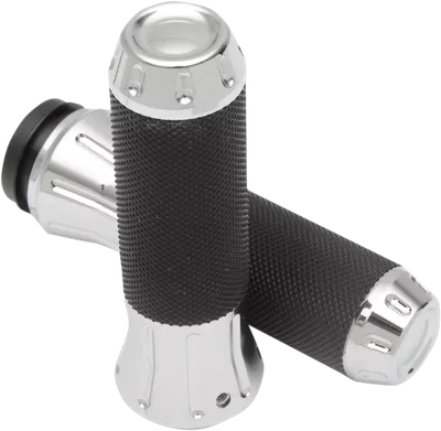 DRAG SPECIALTIES Grips - Custom - TBW - Chrome 354121