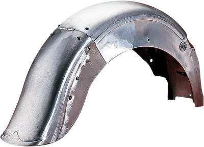DRAG SPECIALTIES Hinged Read Fender - Raw - Steel 090016-PB-LB2